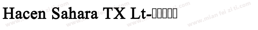 Hacen Sahara TX Lt字体转换